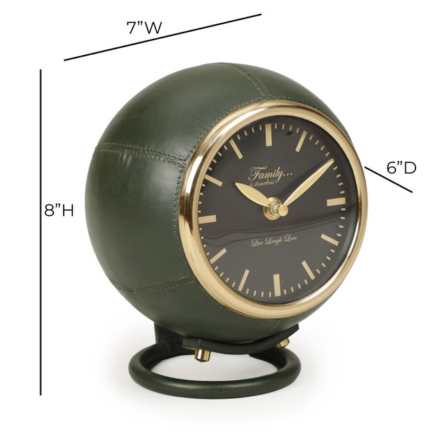 Draper Dark Green Designer Standing Accent Clock For Sale In Los Angeles - Image 6 of 6
