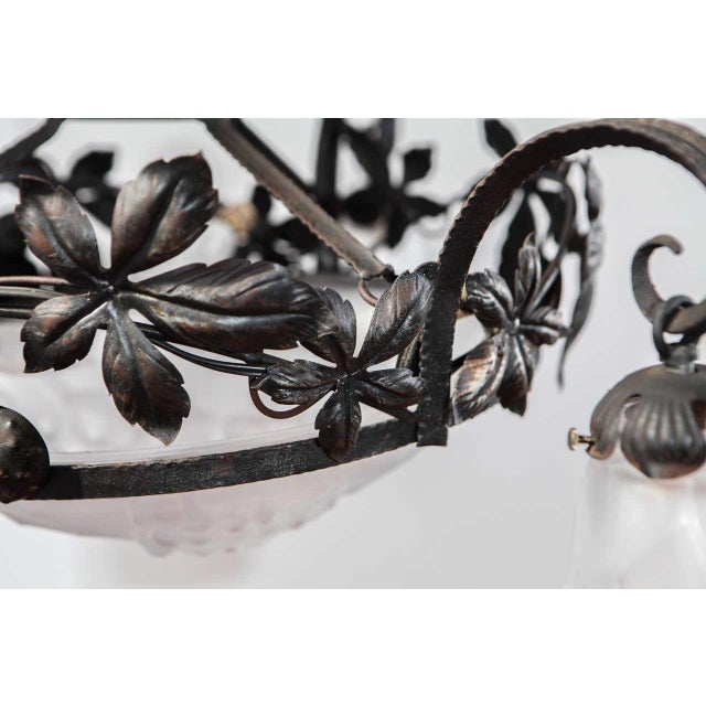 Early 20th Century 20th Century French Art Nouveau Iron Chandelier For Sale - Image 5 of 10