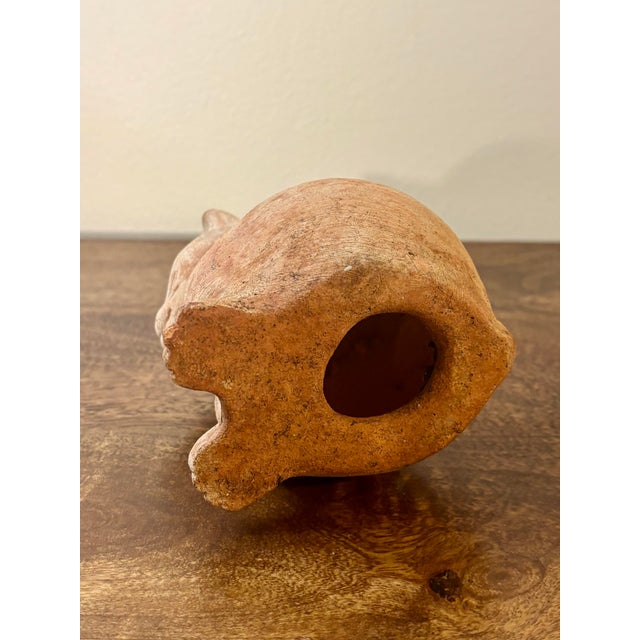 Sculpture Materials Vintage 1960s Mid-Century Terracotta Cat Sculpture For Sale - Image 7 of 8