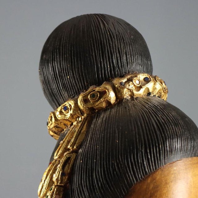 Sawadsee Kha Wooden Sculpture For Sale - Image 6 of 14