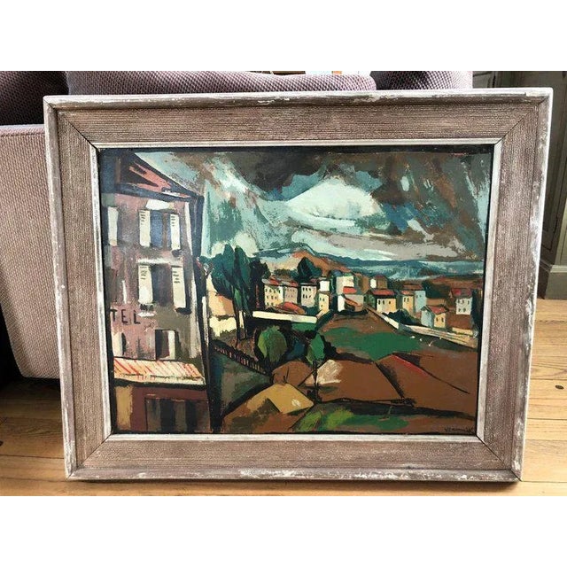 Signed Mid Century Seriagraph on board by Maurice De Vlamink . Well known for his Fauvist style. Amazing hue of colors and...