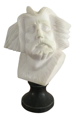 Neoclassical Marble Bust Statue After Francois Rude