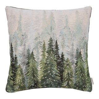 Pine Forest Woven Cushion With Feather Filler - 42x42cm (17"x17") For Sale