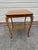 Antique Victorian Style Tiger Oak Square 2 Tier Side Table With Glass Top. For Sale - Image 9 of 11