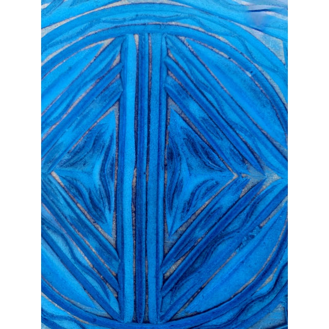 Wood Blue Wash Handmade Moroccan Berber‑Style Wooden Sideboard For Sale - Image 7 of 9
