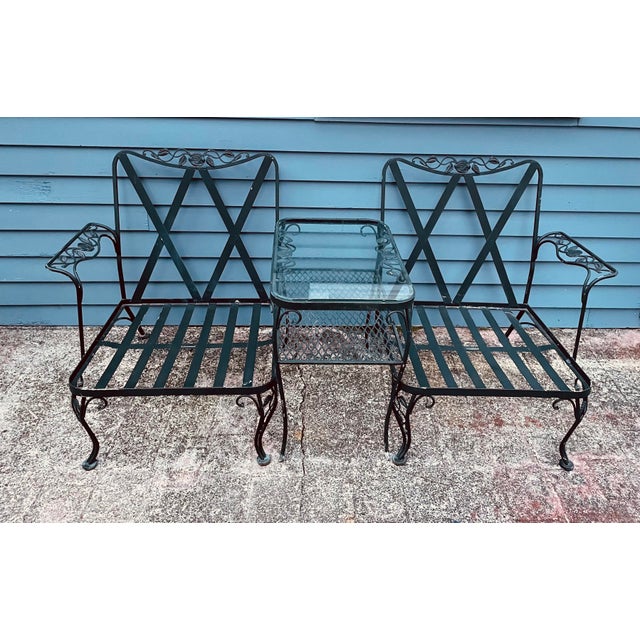Vintage Wrought Iron Patio Arm Chairs Chairish