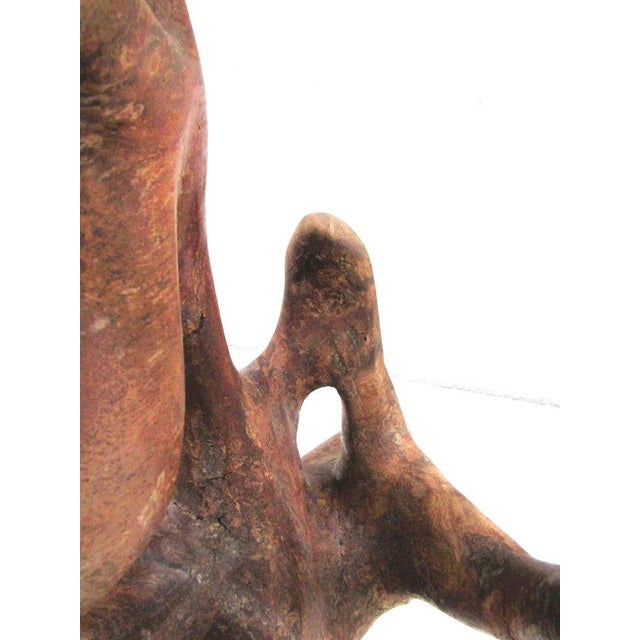 1950s Mid-Century Modern Organic Biomorphic Figurative Burl Wood Carving Sculpture For Sale - Image 11 of 18