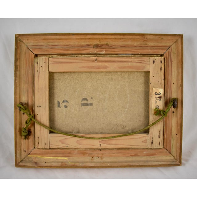 French Landscape Oil on Linen in Gold Leaf Frame, Signed & Dated 1919 For Sale - Image 10 of 13