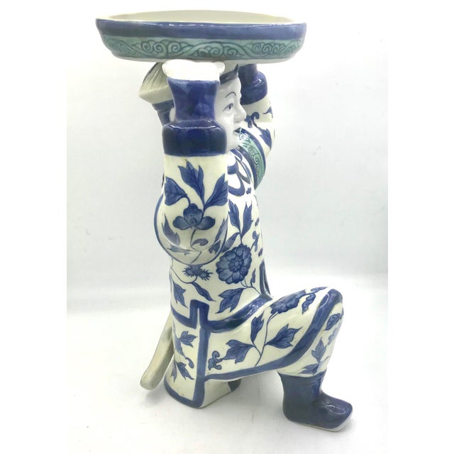 Mid 20th Century Chinese Figurine Man Holding Plate For Sale In New York - Image 6 of 12
