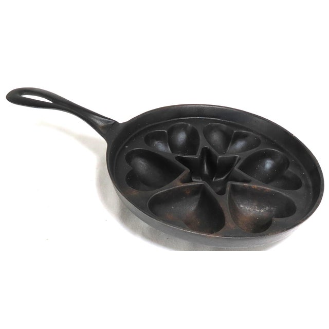 Vintage Cast Iron Hearts & Star Mold Muffin Baking Pan Chairish