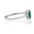 Metal Minimalist 925 Sterling Silver Natural 0.83 Ct Oval Emerald Solitaire Ring Size 8 For Sale - Image 7 of 13