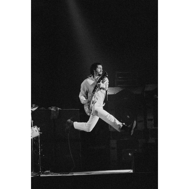 The Who Live at Wembley British musician and songwriter Pete Townshend of rock band The Who performing live during the...