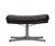 Mid-Century Modern Black Leather Ottoman from Walter Knoll, Germany, 1970s For Sale - Image 3 of 9