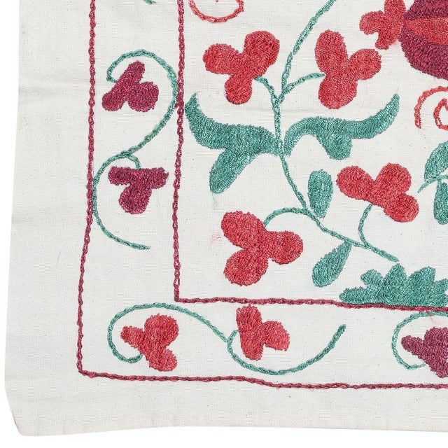 20x34 in Modern Embroidered Wall Hanging. Pomegranate Tree Design Throw For Sale - Image 4 of 5