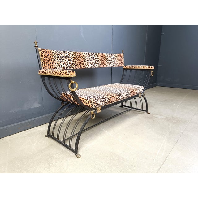 1960s Curule Bench from Jansen House, 1960s For Sale - Image 5 of 11