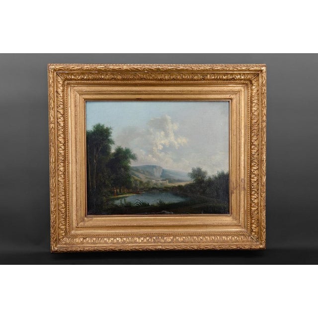 Italian Artist, Grand Tour Romantic Lake Scene, 19th Century, Oil Painting, Framed For Sale - Image 16 of 16