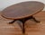 1940s English Regency Style Walnut Banded Satinwood Oval Top Coffee Table For Sale - Image 6 of 14