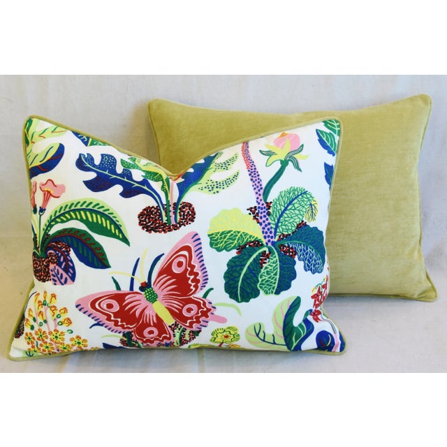 Green Schumacher Exotic Butterfly Feather/Down Pillows 24" X 18" - a Pair For Sale - Image 8 of 10