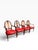 Karges Furniture Red Leather Hepplewhite Plume Dining Chairs- Set of 4 For Sale - Image 10 of 14