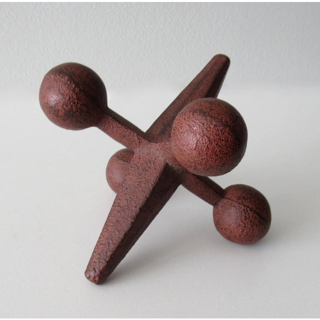 Metal C.1960's Mid-Century Bill Curry(Designer) for Design Line Inc.(Mfr.) Iron Jack Bookend For Sale - Image 7 of 12