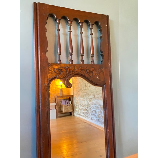 Rectangular Mirror in Stained Wood For Sale - Image 3 of 8