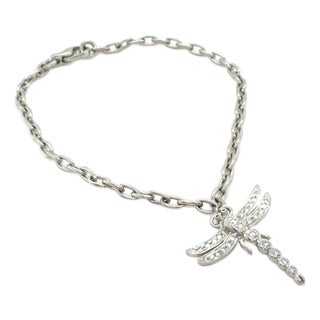 Tiffany & Co. Platinum and Diamond Dragonfly Charm Bracelet For Sale