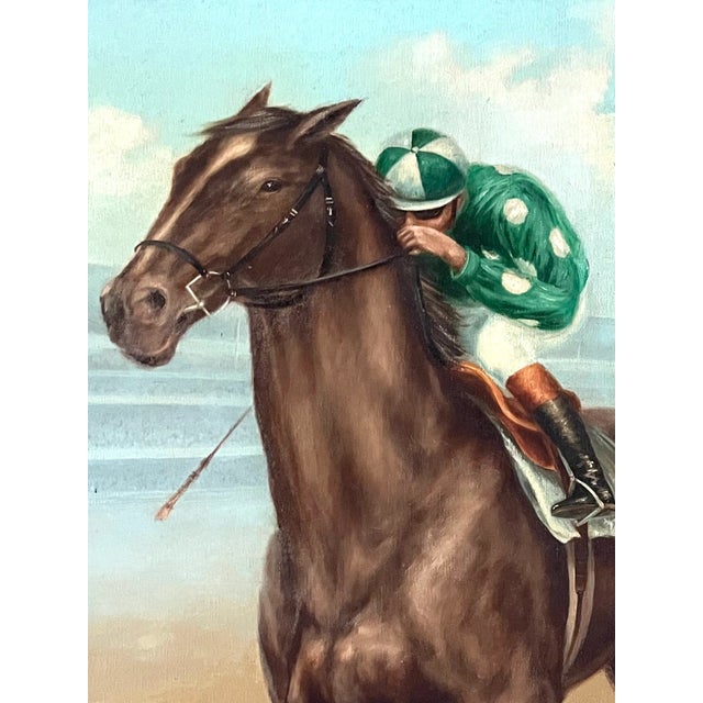 De Voe Signed Impressionist Equestrian Horse Jockeys Oil on Canvas For Sale In Los Angeles - Image 6 of 8