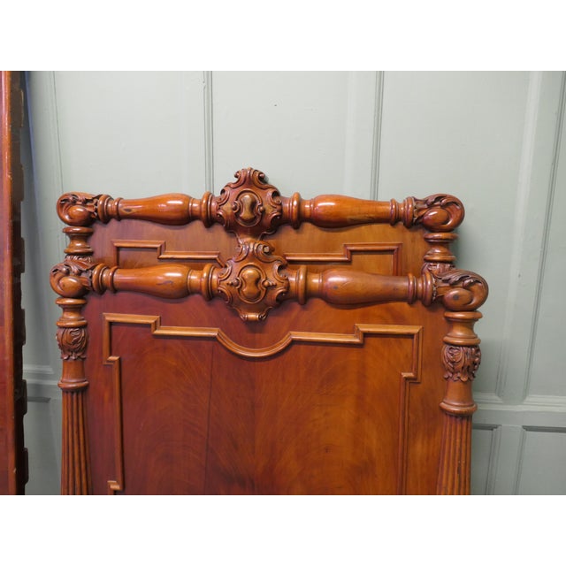 Brown Antique French Empire Style Bed, 1800s For Sale - Image 8 of 9