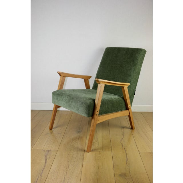 Vintage Lounge Chair in Structural Light Wood, 1970 For Sale - Image 10 of 11