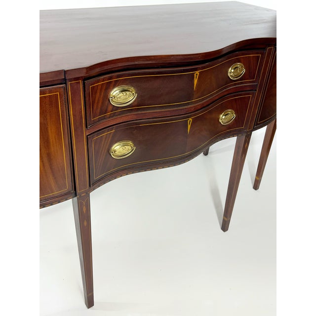 Gorgeous Vintage Henkel Harris Federal Style Inlaid Mahogany Sideboard. In excellent condition, has 3 original keys!...