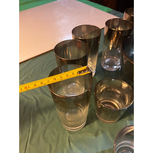 1970s 1970s Collection of Dorothy Thorpe Silver Fade Glassware Set - 18 pcs For Sale - Image 5 of 12