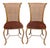 Four chairs by Jacques Adnet for Hermès. Series: "Sellerie" Copper alloy frame. Cane backrest. High-quality suede seat....