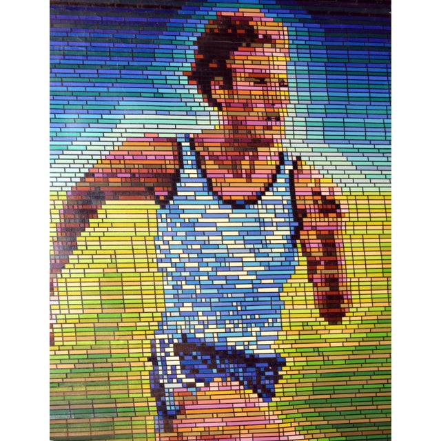 American "Bruce Jenner, Olympian 1976" Large Scale Pop Art Portrait Painting by Edgar Duveyoung For Sale - Image 3 of 3