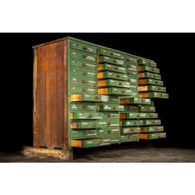 Industrial Early 20th Century Steelworkers Blueprint Cabinet For Sale - Image 3 of 10