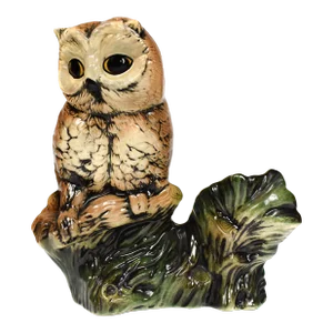 Late 20th Century Ceramic Sitting Owl Figurine Model