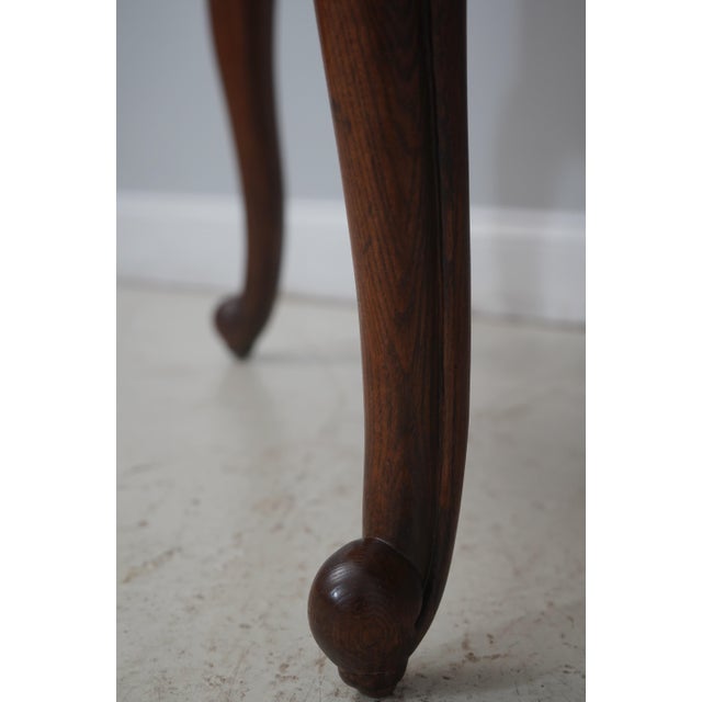 Brown Henredon Chestnut Finish Demilune Marble Top Sideboard For Sale - Image 8 of 18