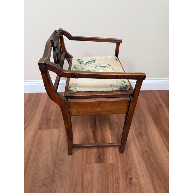 Early 20th Century Edwardian Mahogany Inlaid Piano Stool For Sale - Image 11 of 18