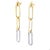 Contemporary Paperclip Diamond Earrings in Yellow Gold - 2 Pieces For Sale - Image 3 of 6
