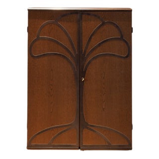 Vintage Walnut Bar Cabinet, Germany, 1980s For Sale