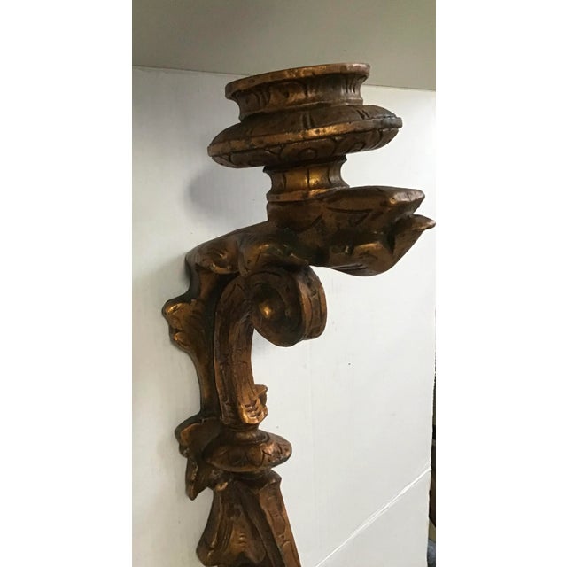 George Phillips & Sons Ltd. Mid 20th Century French Louis XV-Style Gilt Candle Sconce For Sale - Image 4 of 12