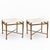 Jerome Side Tables in Reed Brass Finish by Michael Taylor, Set of 2 For Sale - Image 4 of 4