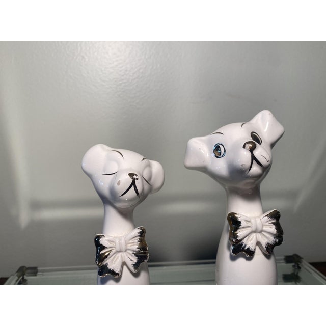 Mid-Century Modern Pair of Mid 20th Century Art Deco Ceramic Dog Figurines For Sale - Image 3 of 8