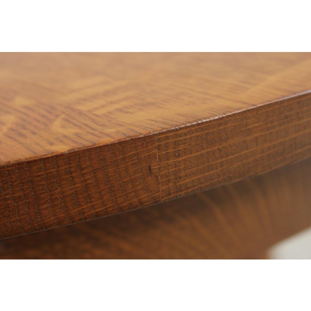 Brown Stickley Mission Oak Arts & Crafts Round Lamp Table For Sale - Image 8 of 14