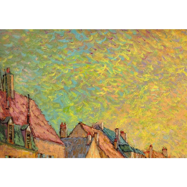 Jean Vollet, The River Eure, The Quarter of Chartres, Oil Painting, 1970s For Sale - Image 6 of 18