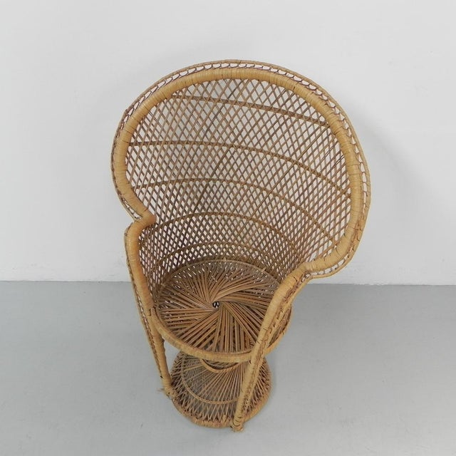 Small Vintage Rattan & Bamboo Emmanuelle Chair, 1970s For Sale - Image 8 of 18