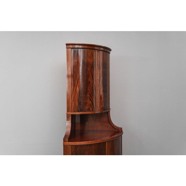 Brown Corner Cabinet in Biedermeier Style For Sale - Image 8 of 18