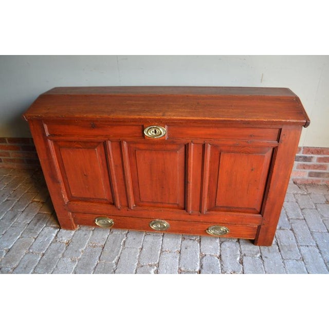 Brown Fruit Tree Wooden Blanket Chest For Sale - Image 8 of 9