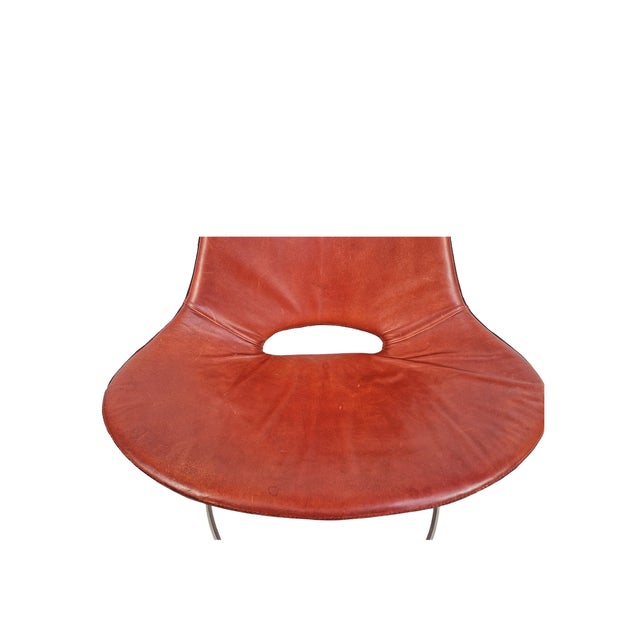 Animal Skin Scimitar IS63 Leather Lounge Chairs by Preben Fabricius & Jørgen Kastholm, 1950s, Set of 2 For Sale - Image 7 of 9