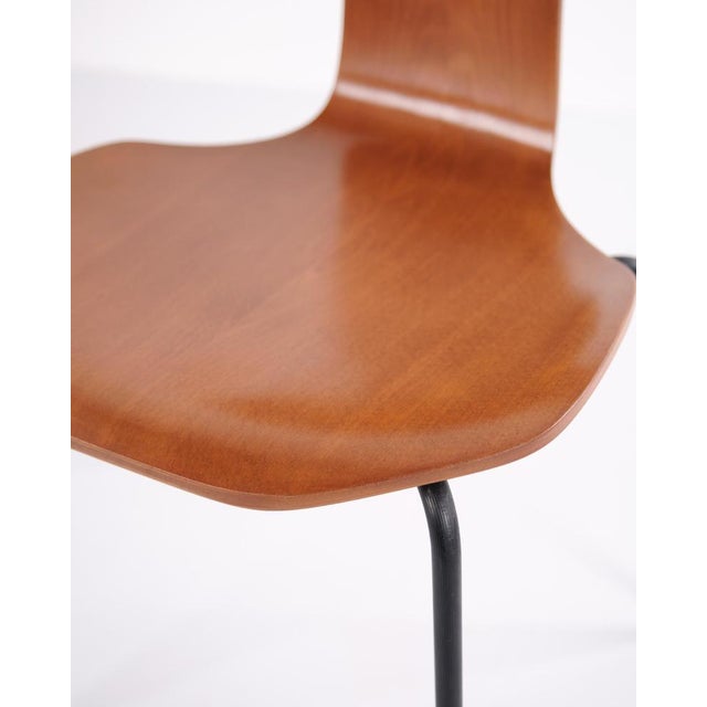 Model 3103 Dining T-Chairs by Arne Jacobsen for Fritz Hansen, 1980s, Set of 6 For Sale - Image 10 of 17