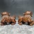 This elegant pair of lions is finely hand-carved from premium boxwood (Huangyang wood), prized for its smooth grain and...